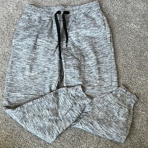 Heathered Grey Joggers - L